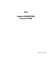 Acer Aspire X3400G Acer Aspire X3400, X3400G Desktop Service Guide