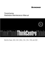 Lenovo ThinkCentre A70z Hardware Maintenance Manual for ThinkCentre A70z
