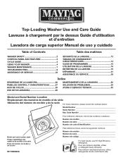 Maytag MVWP576K Owners Manual