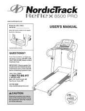 NordicTrack Reflex 8500 Pro Treadmill English Manual