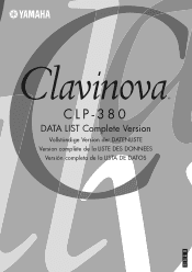 Yamaha CLP-380 Data List