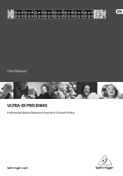 Behringer ULTRA-DI PRO DI800 Manual