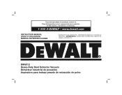 Dewalt DWV012 Instruction Manual