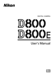 Nikon D800 User Manual