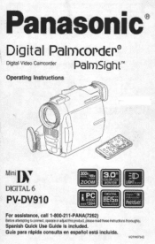 Panasonic PVDV910D PVDV910D User Guide