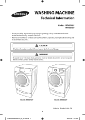 Samsung WF455ARGSWR/AA Trouble Shooting Guide User Manual Ver.1.0 (English, French, Spanish)