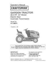 Craftsman 28974 Operation Manual