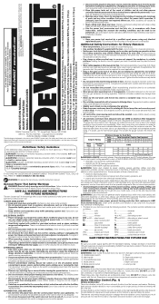 Dewalt D25263K Instruction Manual