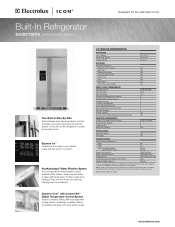 Electrolux E42BS75EPS Specification sheet
