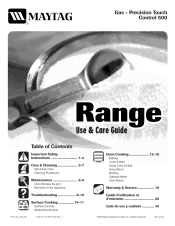Maytag MGR5765QDS Use and Care Guide