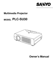 Sanyo SU30 Instruction Manual, PLC-SU30