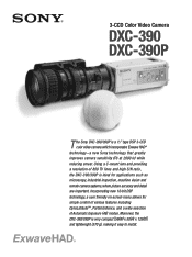 Sony DXC390P Product Brochure (DXC-390/390P)