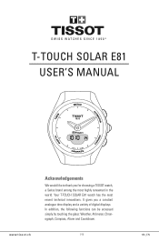 Tissot T-TOUCH LADY SOLAR User Manual