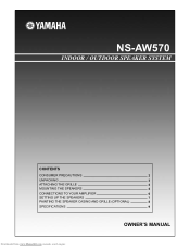 Yamaha NSAW570WH Owners Manual