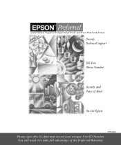 Epson Stylus Pro 7890 Designer Edition Warranty Statement