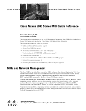 HP Cisco MDS 9222i Cisco Nexus 5000 Series MIB Quick Reference (OL-16784-01, February 2009)