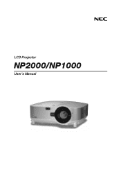 NEC NP2000 NP1000/NP2000 UM