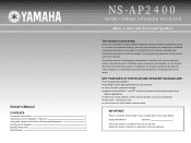 Yamaha ns-ap2400 Owners Manual