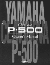 Yamaha P-500 Owner's Manual