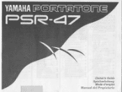 Yamaha PSR-47 Owner's Manual (image)