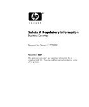 HP dx6100 Safety & Regulatory Information