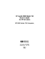 HP Model 750 hp 9000 series 700 model 750 owner's guide (a1961-90000)