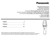 Panasonic ER-GB40 Operating Instructions Multi-lingual