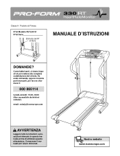 ProForm 330rt Treadmill Italian Manual