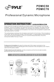 Pyle PDMIC78 PDMIC58 Manual 1