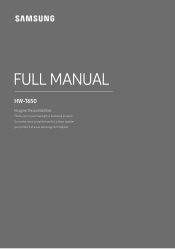 Samsung HW-T650/ZA User Manual