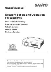Sanyo PLC-XU305A Owner's Manual Network Windows