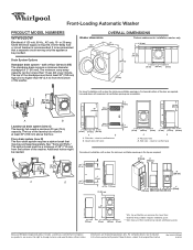 Whirlpool WFW9250WL Dimension Guide