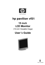 HP F1523 HP VF51 Flat Panel Display - (English) User's Guide