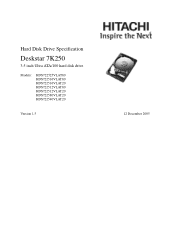 Hitachi 7K250 Specifications