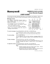 Honeywell 6160V User Guide