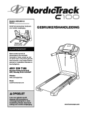 NordicTrack C 100 Treadmill Dutch Manual