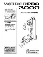 Weider Pro 3000 Dutch Manual