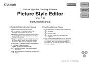 Canon EOS 40D Picture Style Editor Macintosh