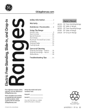 GE JS250RFSS Use and Care Manual