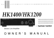 Harman Kardon HK1400 Owners Manual