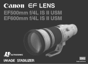 Canon EF 600mm f/4L IS II USM User Manual