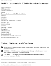 Dell Latitude X300 Service Manual