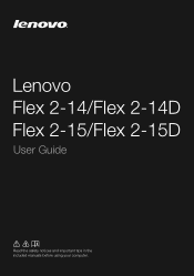 Lenovo Flex 2-15 Laptop User Guide - Lenovo Flex 2-14, 2-14D, 2-15, 2-15D