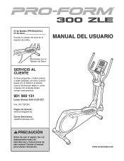 ProForm 300 Zle Elliptical Spanish Manual