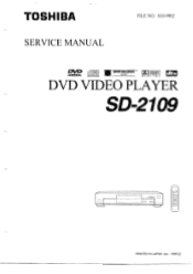 Toshiba SD-2109 Service Manual