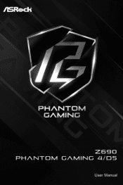 ASRock Z690 Phantom Gaming 4/D5 User Manual