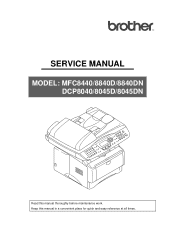 Brother International DCP 8040 Service Manual