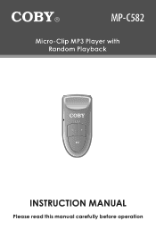 Coby MP-C582 Instruction Manual