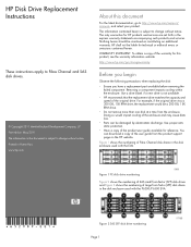 HP EVA P6000 HP Disk Drive Replacement Instructions (652989-001, June 2011)