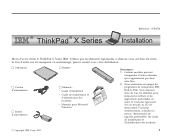 Lenovo ThinkPad X30 French - Setup Guide for ThinkPad X30
